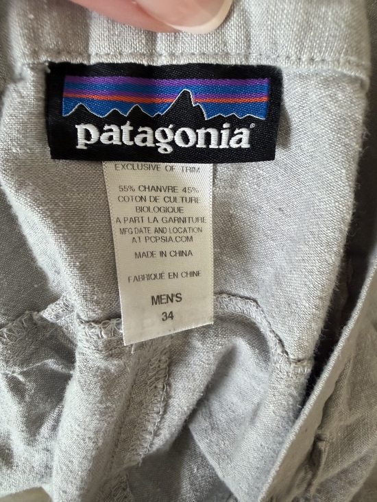 Patagonia Hemp Cotton Shorts Mens 34 Gray Outdoor Casual Lightweight - Picture 4 of 4